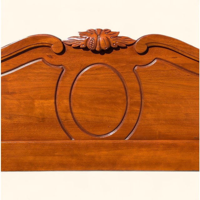 Late 19th Century Antique Abernathy Walnut Full-Size Bed Frame in Victorian Style For Sale - Image 5 of 11