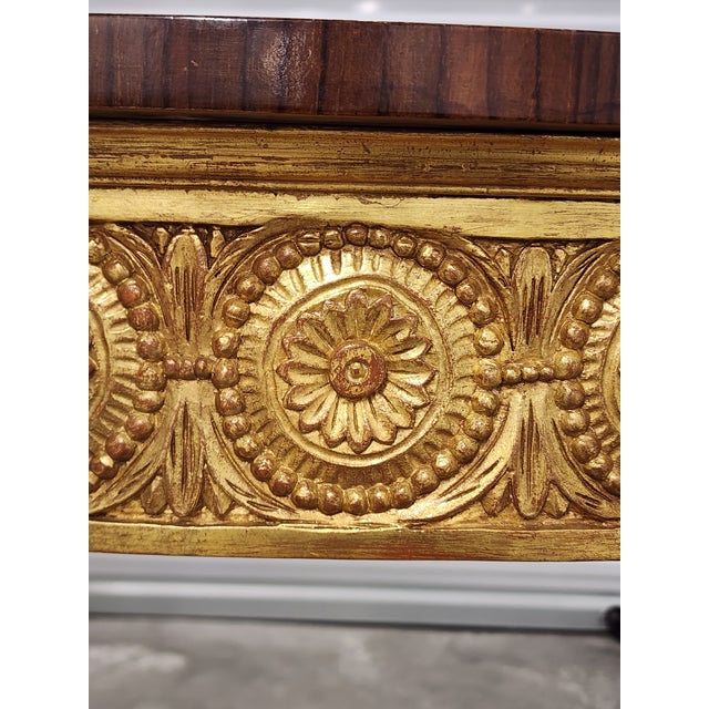 Vintage Adam Style Demi-Lune Satin Wood Inlay Console Table For Sale - Image 12 of 16