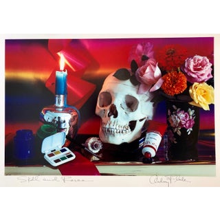 Audrey Flack, Pop Art Color Photograph Dye Transfer Print Audrey Flack "Skull & Roses" Photo, 1984 For Sale