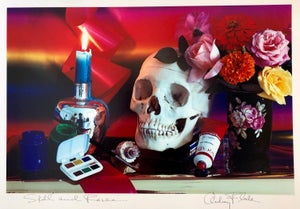 Audrey Flack, Pop Art Color Photograph Dye Transfer Print Audrey Flack "Skull & Roses" Photo, 1984