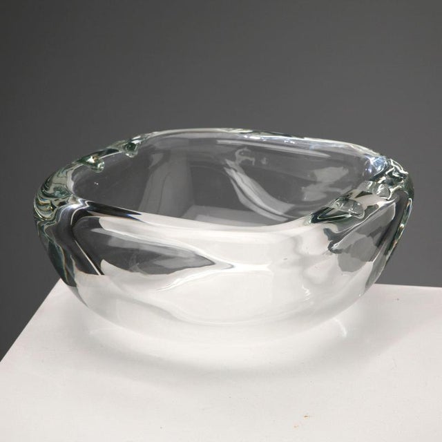 Colorless Glass Ashtray attributed to Barbini For Sale - Image 3 of 10