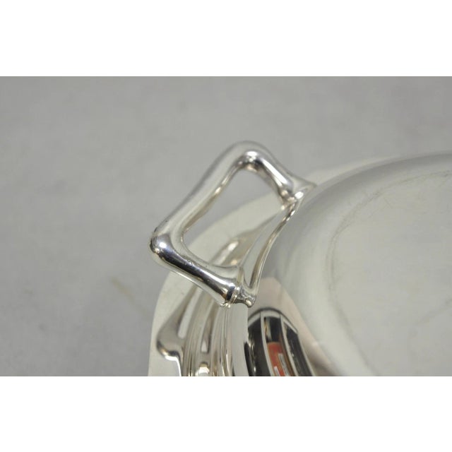 Towle Silversmiths Vintage Towle 4046 Silver Plated Oval Covered Vegetable Serving Dish Platter For Sale - Image 4 of 13