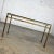 Modern Iron Console Sofa Table With Gold Hammered Look & Smoked & Beveled Glass Top For Sale - Image 6 of 13