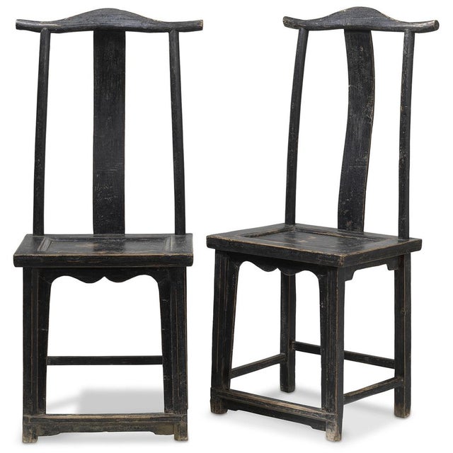 Wood Set of Shanxi Yoke Back Chairs For Sale - Image 7 of 7