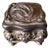 Antique Art Nouveau Bronze Jewelry Casket With Bird & Floral Relief For Sale