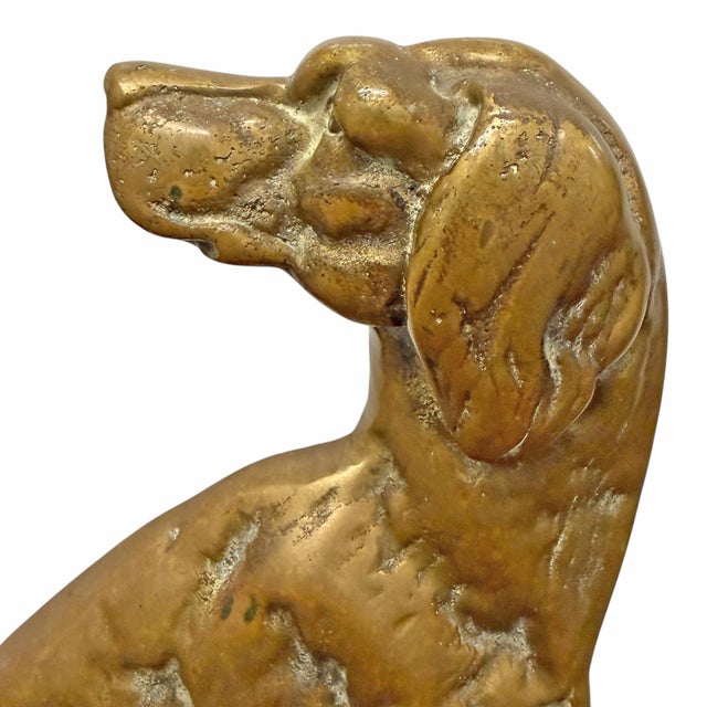 Metal Late 19th/Early 20th Century Bronze Hound Doorstop For Sale - Image 7 of 13