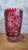 Large Cut Crystal Vase with Ruby ​​Red Overlay, Central Europe, 1950s For Sale - Image 3 of 10