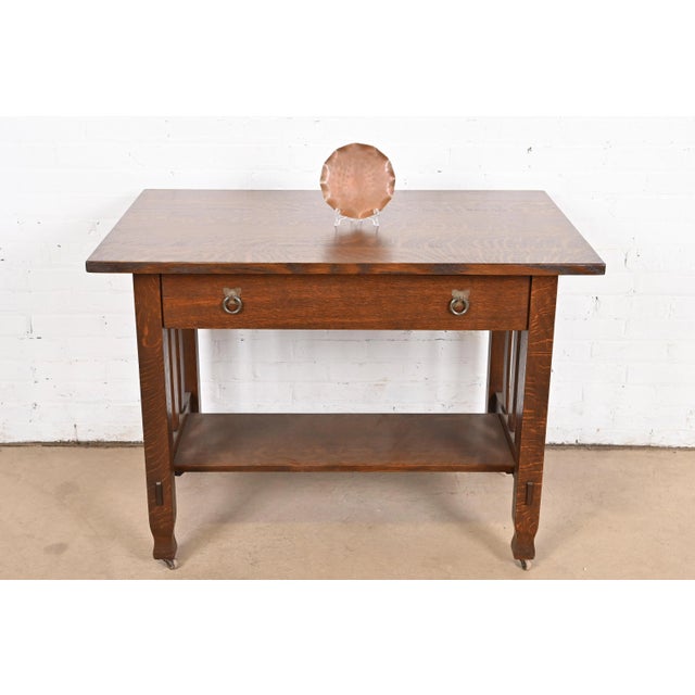 Copper Roycroft Arts & Crafts Hammered Copper Plate or Catchall With Scalloped Edge For Sale - Image 8 of 9