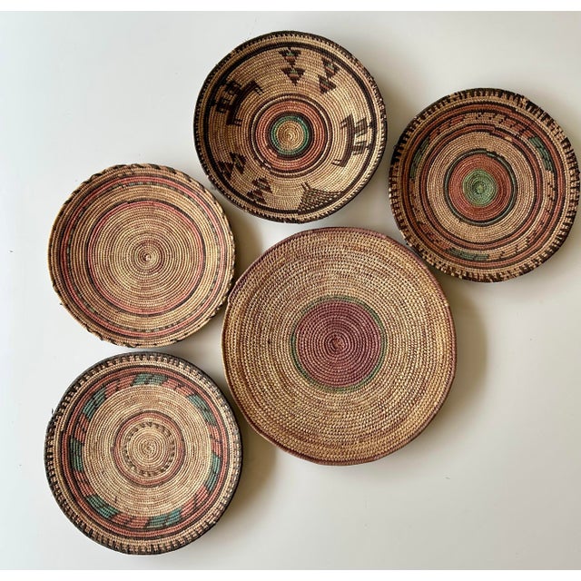 Mid 20th Century Vintage African Woven Plates For Sale - Image 5 of 11