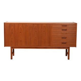 Scandinavian Sideboard with Cantilevered Handles, 1960s For Sale