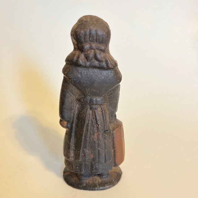 Traditional Early 20th Century Miniature Iron Female Figure For Sale - Image 3 of 7