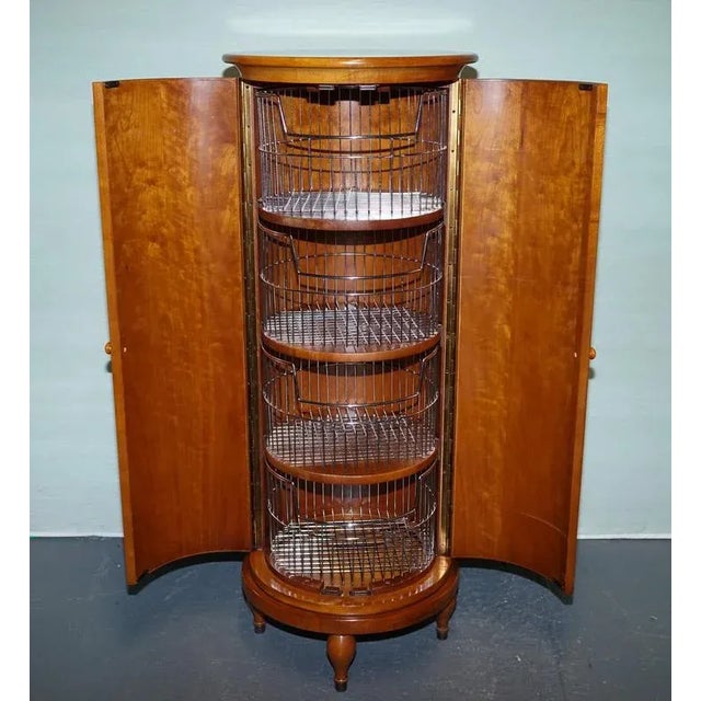 Vintage Walnut Wood Cylinder Cabinet from Willis & Gambier For Sale - Image 10 of 16
