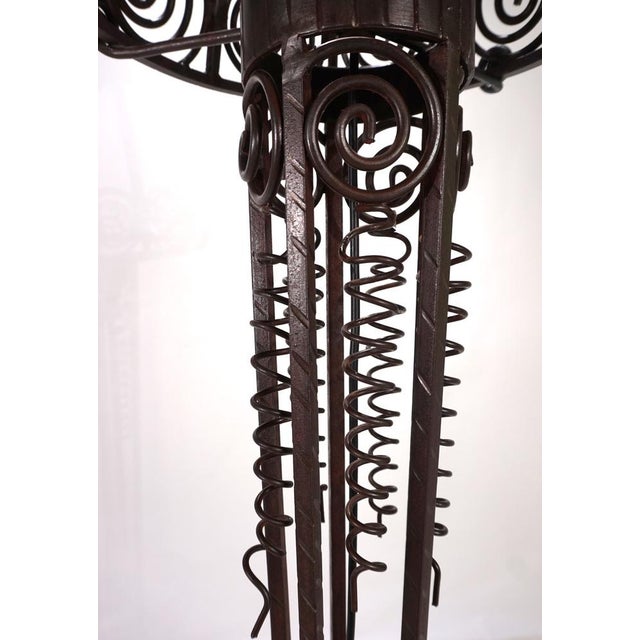 Art Nouveau Wrought Iron Floor Lamp, 1920 For Sale - Image 11 of 14
