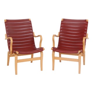 Mina Armchairs by Bruno Mathsson for Dux, Sweden, 1970s, Set of 2 For Sale