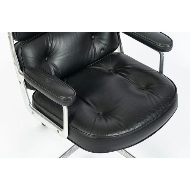 Eames Time Life Executive Chair Herman Miller Black Leather Office Chair 1981 For Sale - Image 12 of 18