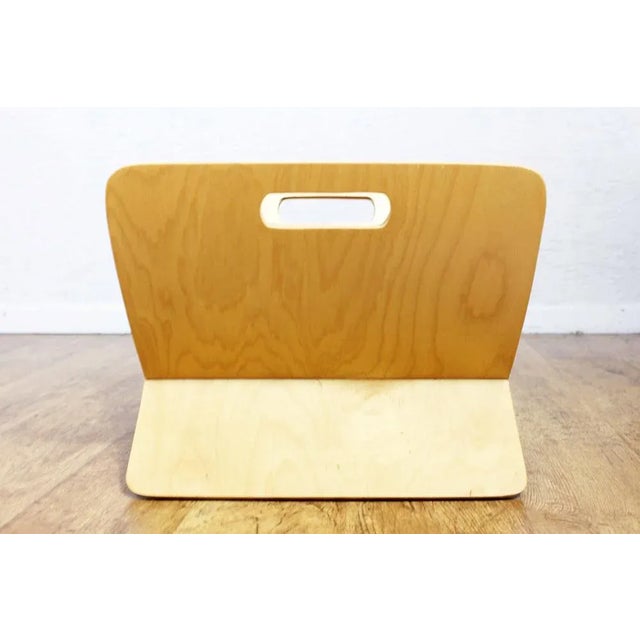 Curved Plywood Magazine Rack, 1980s For Sale - Image 6 of 12