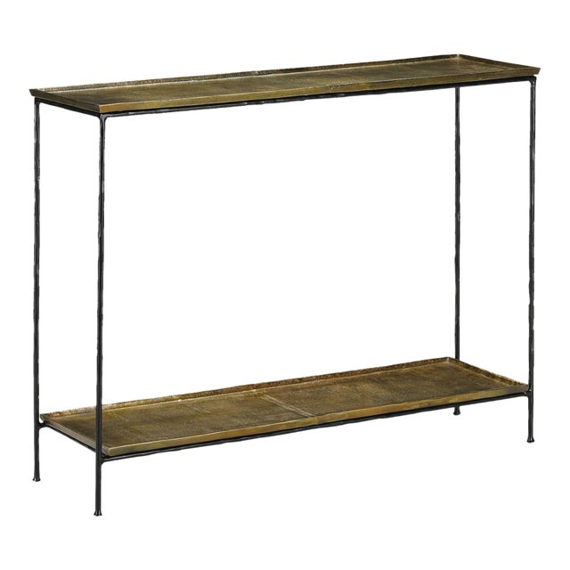 Currey & Company Boyles Brass Console Table For Sale
