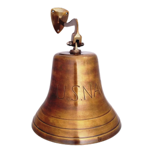 Vintage 1970s Solid Brass Us Navy Ship Bell
