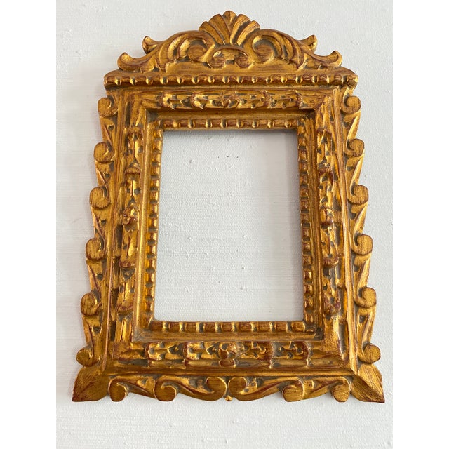Rectangular Frame in Gold Leaf Gilded Wood, 1980s For Sale - Image 13 of 13