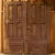 Red Antique Architectural Large Original Red Painted Heavily Paneled Doors For Sale - Image 8 of 8