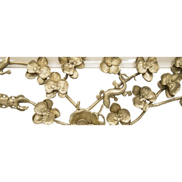 Metal Cabinet-Bar with Flowers For Sale - Image 7 of 9