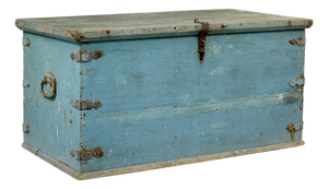 Swedish Painted Pine Coffer, 1860