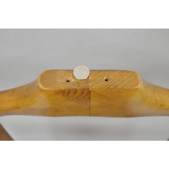Vintage Mid Century Italian Style Modern Beech Wood Clothing Valet Chair Seat, B For Sale In Philadelphia - Image 6 of 18