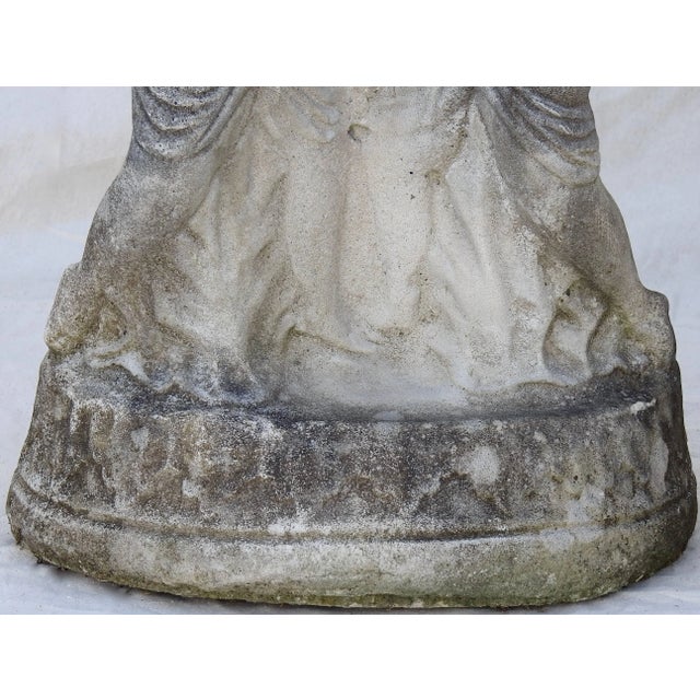 Sculpture Materials Pair of Cast Concrete Cherub Pedestals For Sale - Image 7 of 13