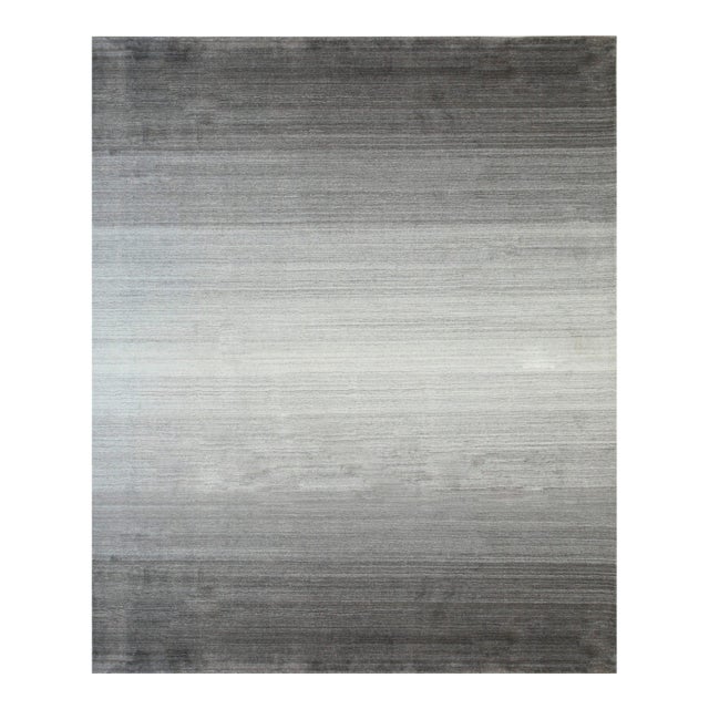 10x14 Traditional Fiona Ava Brown Open Field Handmade Wool Carpet Rug For Sale