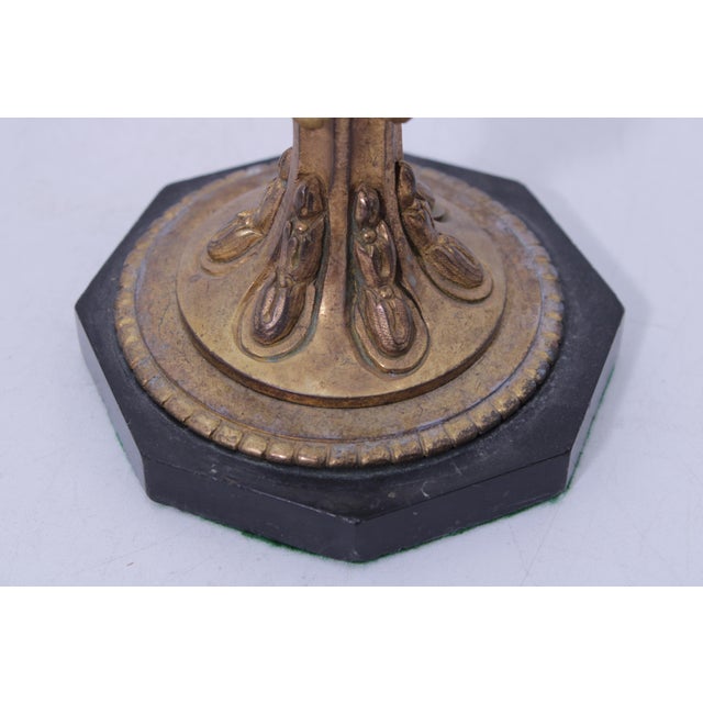 1970s Pair of Bronze Louis XV Style Table Lamps For Sale - Image 9 of 12