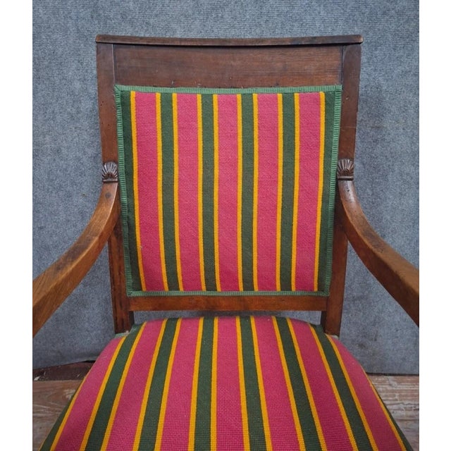 Traditional Empire Office Chair in Walnut For Sale - Image 3 of 9