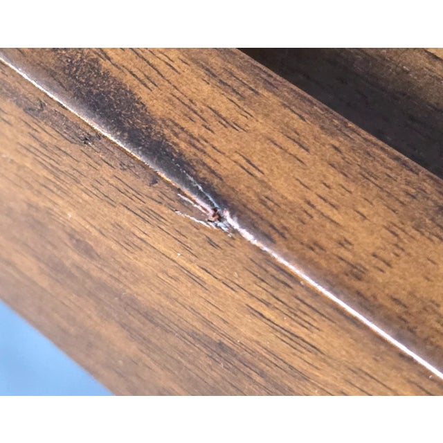 Solid Walnut Slat Bench or Coffee Table, Mid Century George Nelson Style For Sale - Image 16 of 16