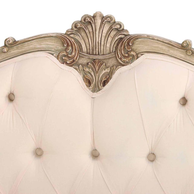 1940s A Louis XV Style Painted and Carved Wood Full-Size Bed, C. 1940. For Sale - Image 5 of 6