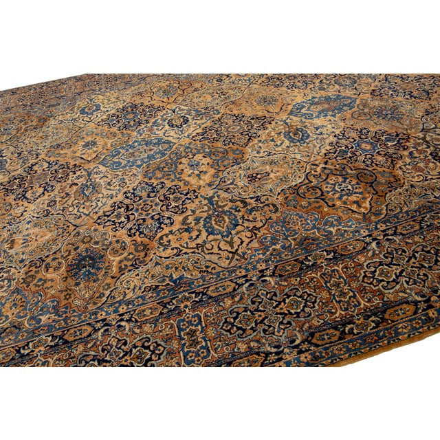 Late 19th Century Gallery Size Antique Kerma Wool Rug in Rust Color For Sale - Image 5 of 10