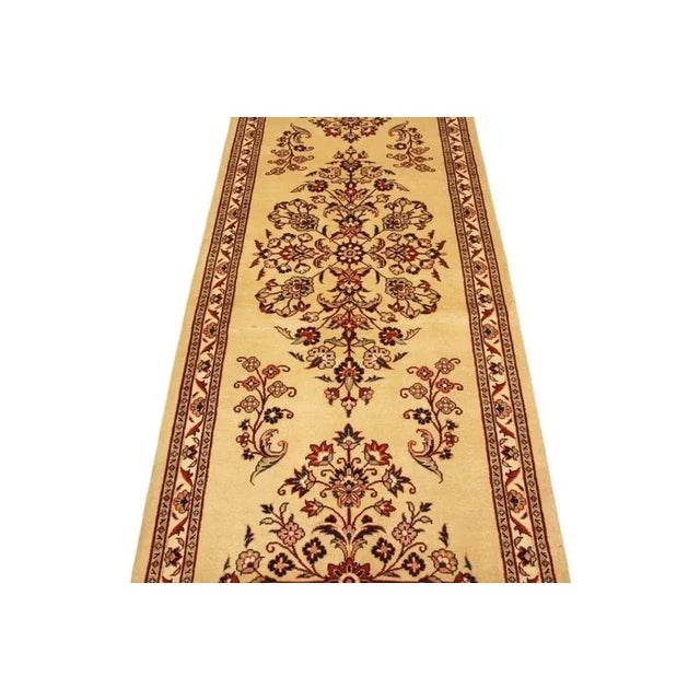 Textile Middle Eastern Hand-Knotted Sarough Runner Rug For Sale - Image 7 of 11