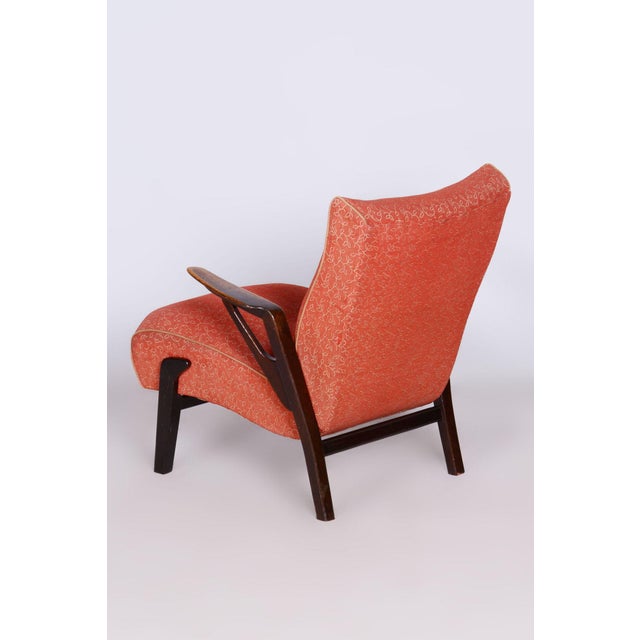 1930s Art Deco Oak Armchair by Antonin Kybal, Czechia, 1930s For Sale - Image 5 of 10