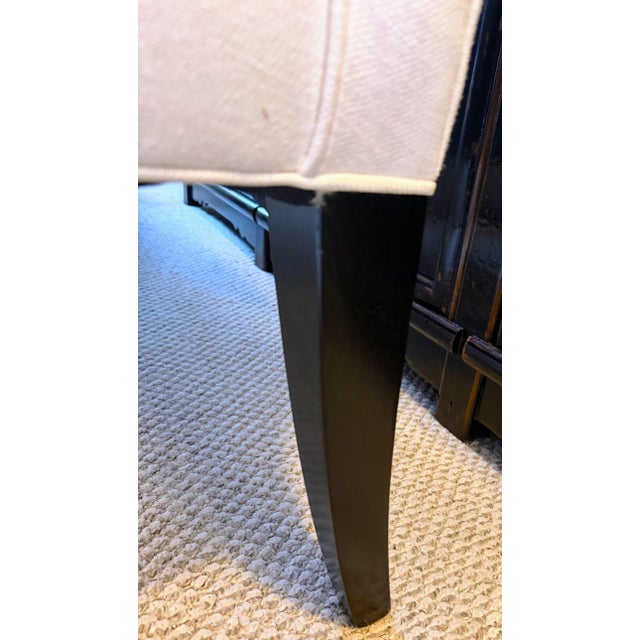 Linen Williams Sonoma Dining Bench For Sale - Image 8 of 16