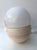 1980s Pair of Travertine and Opaline Glass Culbuto Lamps Italy, 1980s For Sale - Image 5 of 12