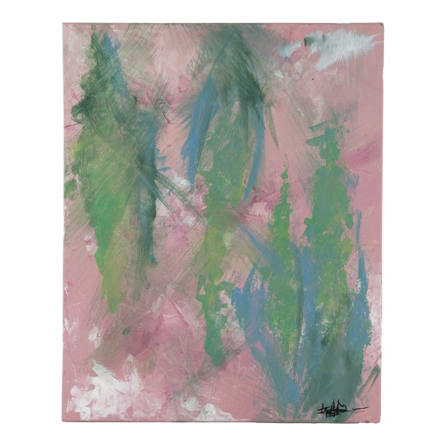 "Rose Garden" Contemporary Abstract Impressionist Painting For Sale
