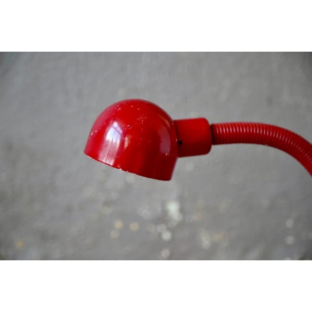 Vintage Snake Desk Lamp in Red, 1970s For Sale - Image 9 of 12