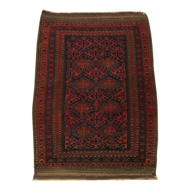 1900s Antique Baloutch Rug For Sale