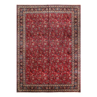 Pasargad Red Fine Persian Mashad Rug- 11'6'' X 15'11'' For Sale