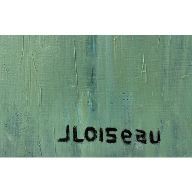 Textile Jacques Loiseau (French, B.1920) "Jarre Aux Lupins" Original Oil on Canvas For Sale - Image 7 of 9