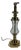 Late 20th Century Table Lamp Traditional Neoclassical Brass and Hand Cut-Glass Vantage For Sale