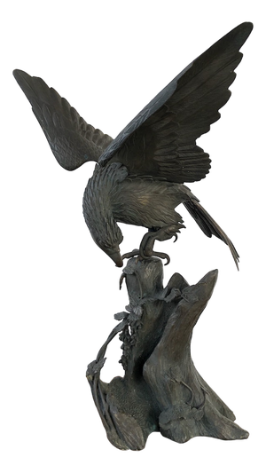 Japanese Artist, Eagle Sculpture, 19th Century, Bronze