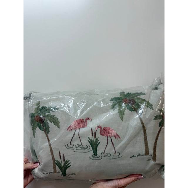 Chelsea Textiles Flamingo Pillows For Sale - Image 4 of 6