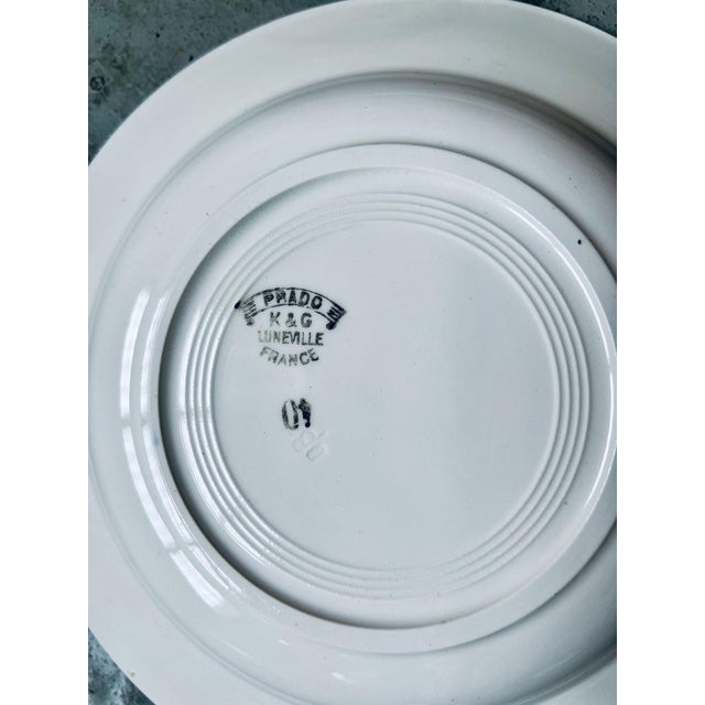 1940s Vintage Art Deco Soup Plates from K&G Lunéville, 1940s For Sale - Image 5 of 6
