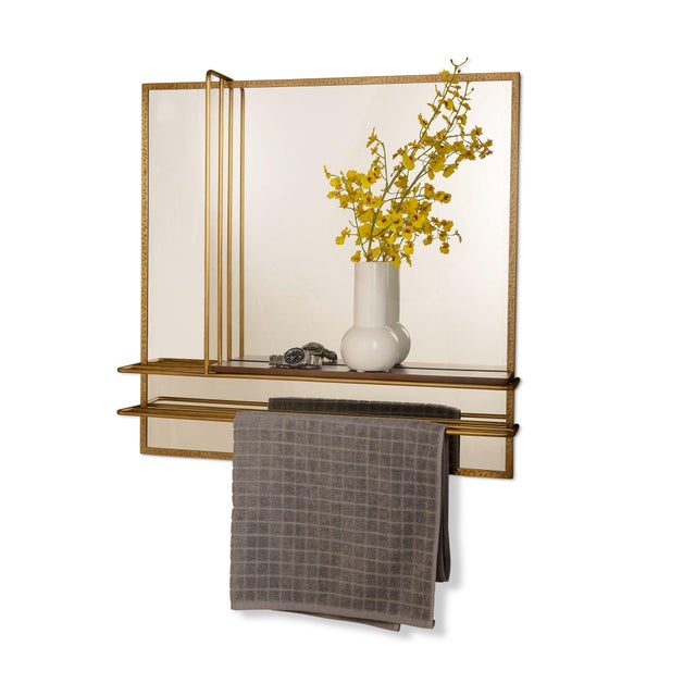 Name: Artemis Mirror Size: 31"H x 31"W x 5.5"D Artemis is our multi purpose transitional metal mirror finished in aged...