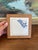 Vintage Handcrafted Ceramic Tile With Likely Oak Frame and Blue Floral Motif, Made in Usa. For Sale - Image 4 of 9
