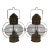 Antique Sherwood & Wedge British Nautical Maritime Brass Onion Ship Oil Lanterns - a Pair For Sale